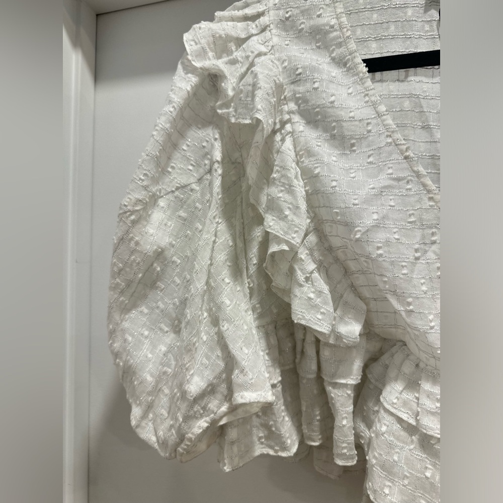 Rhode White Ruffle Blouse - Picture 5 of 7